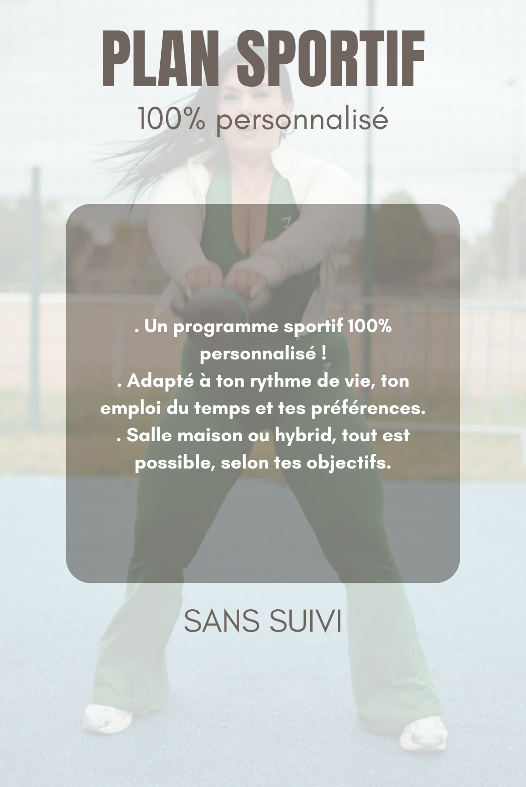 PROGRAMME SPORTIF POUR FEMME 100% PERSONNALISÉ